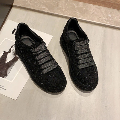 Γυναικεία αθλητικά παπούτσια με διακοσμιτικέ  πέτρες και πλατφόρμα 4 cm