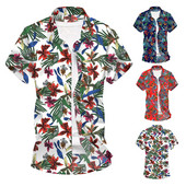 Aktuális férfi ing virágmintás, rövid ujjú