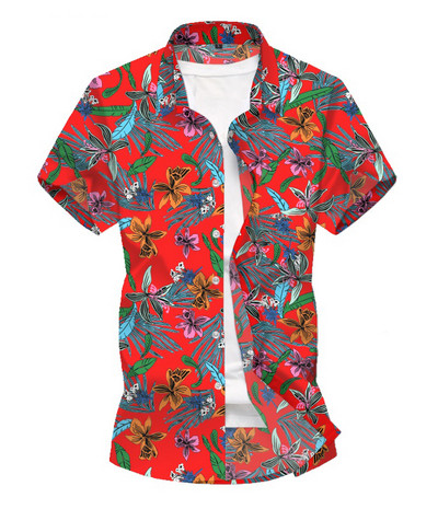 Aktuális férfi ing virágmintás, rövid ujjú