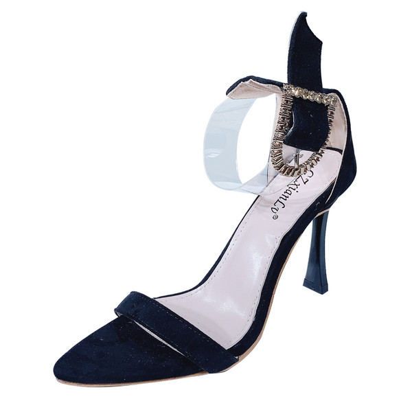 Κομψά γυναικεία παπούτσια με ψηλοτάκουνα με σιλικόνη και αγκράφα