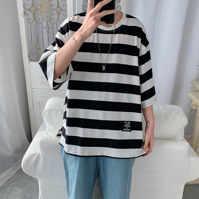 Nyári csíkos póló rövid ujjal