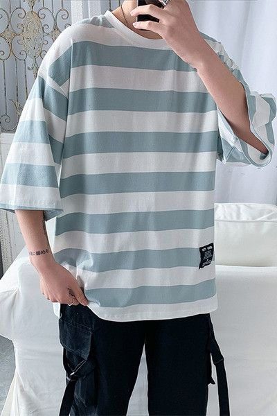 Nyári csíkos póló rövid ujjal