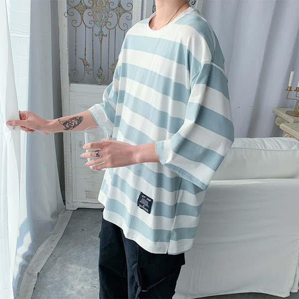 Nyári csíkos póló rövid ujjal