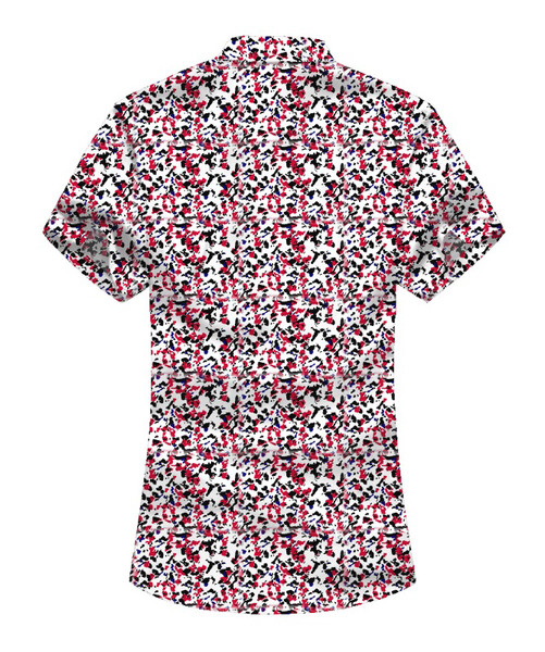 Μοντέρνο ανδρικό πουκάμισο με μοτίβο και κλασικό κολάρο