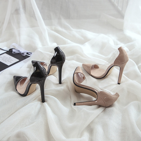 Κομψά γυναικεία ψηλοτάκουνα παπούτσια με σιλικόνη