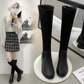 Öko bőrből készült modern női csizma hegyes modell