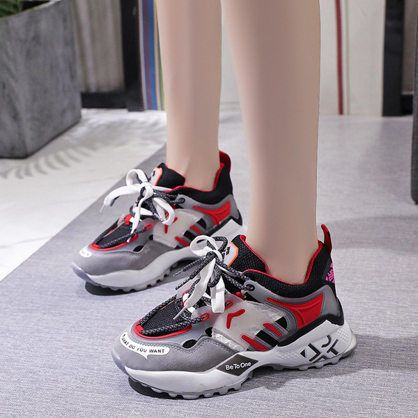 Casual γυναικεία αθλητικά παπούτσια με τραχιά σόλα