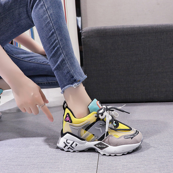 Casual γυναικεία αθλητικά παπούτσια με τραχιά σόλα