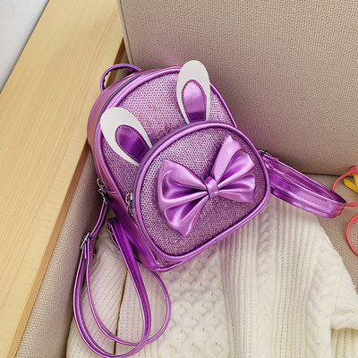 Modern gyerek hátizsák lányoknak flitterekkel és szalaggal