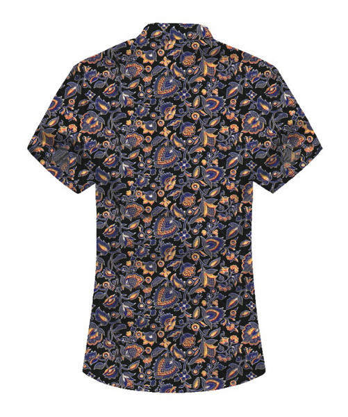 Mustri ja lühikeste varrukatega meeste vabaaja särk