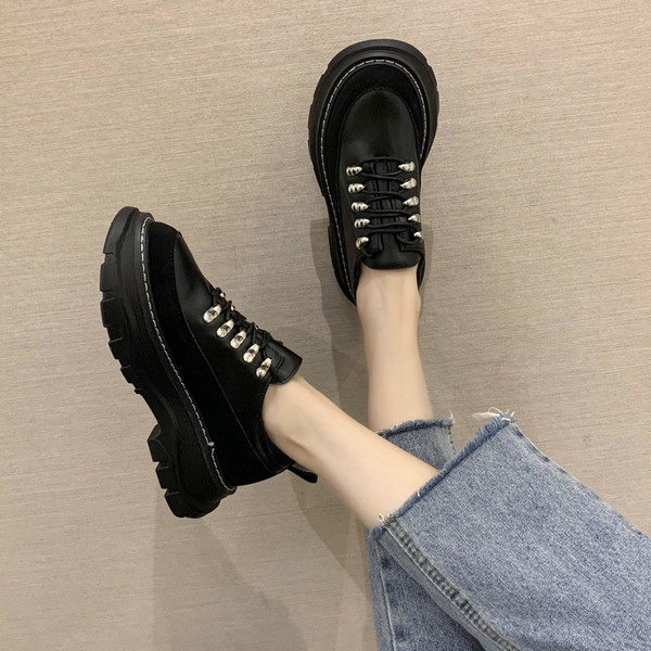 Νέο μοντέλο γυναικεία αθλητικά παπούτσια έκο δερμάτινα με κορδόνια