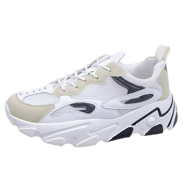 Női sportcipő - durva talppal és fűzővel