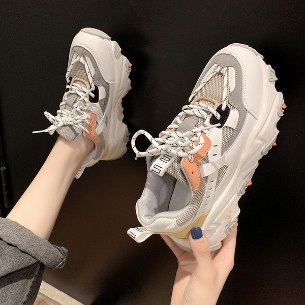 Casual γυναικεία αθλητικά παπούτσια με σόλα πάχους 5 cm