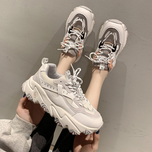 Casual γυναικεία αθλητικά παπούτσια με σόλα πάχους 5 cm