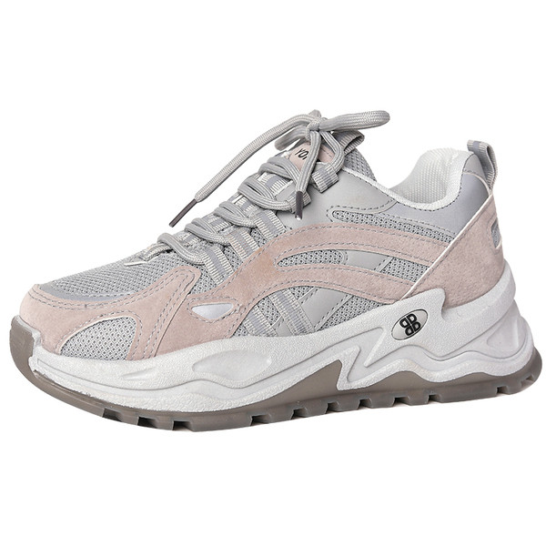 Γυναικεία αθλητικά παπούτσια από ύφασμα με επίπεδη σόλα