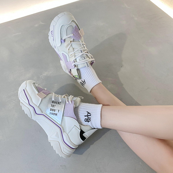 Νέο μοντέλο αθλητικά γυναικεία παπούτσια - τραχιά σόλα