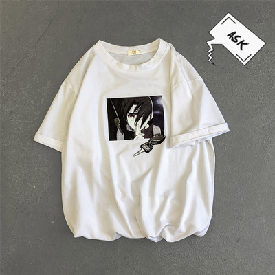 Meeste vabaaja värvilise aplikatsiooniga T-särk