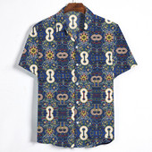 Modern férfi ing széles modell rövid ujjal