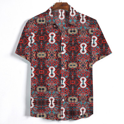 Modern férfi ing széles modell rövid ujjal