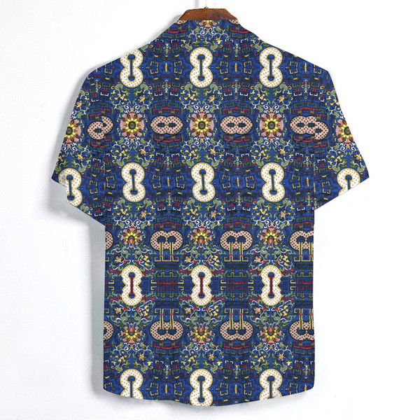 Modern férfi ing széles modell rövid ujjal