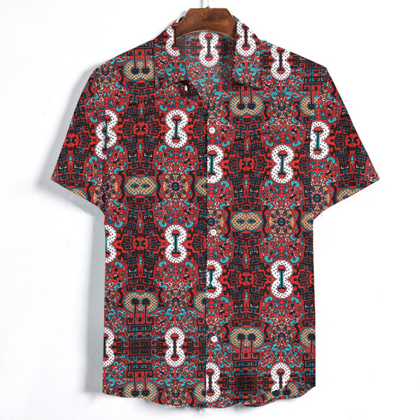 Modern férfi ing széles modell rövid ujjal