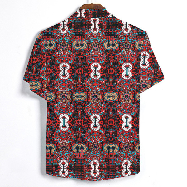 Modern férfi ing széles modell rövid ujjal