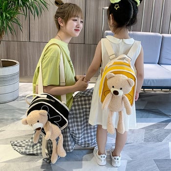Нов модел детска раница за момичета с 3D декорация във формата на плюшен заек