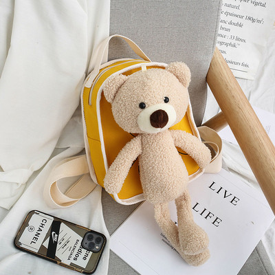 Uut mudelit laste seljakott tüdrukutele, millel on 3D kaunistus plüüsjänese kujuga