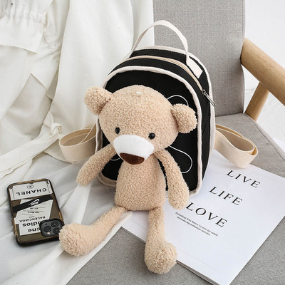 Uut mudelit laste seljakott tüdrukutele, millel on 3D kaunistus plüüsjänese kujuga