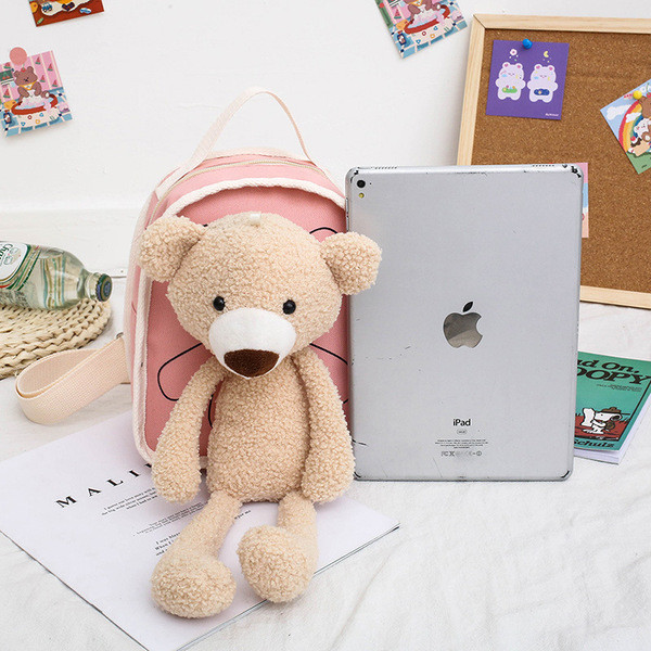 Uut mudelit laste seljakott tüdrukutele, millel on 3D kaunistus plüüsjänese kujuga