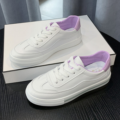 Modern női tornacipő műbőrből - lapos talp