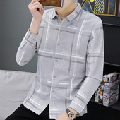 Uue mudeli klassikalise krae ja nööpidega meeste särk