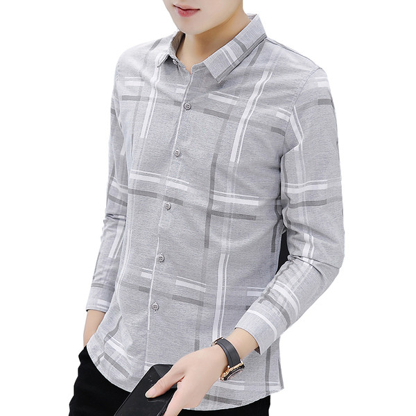 Uue mudeli klassikalise krae ja nööpidega meeste särk