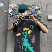 Ανδρικό καλοκαιρινό μπλουζάκι με έγχρωμη εκτύπωση