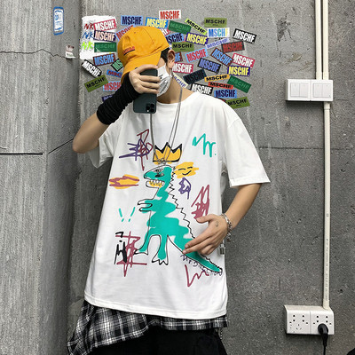 Ανδρικό καλοκαιρινό μπλουζάκι με έγχρωμη εκτύπωση