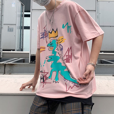 Ανδρικό καλοκαιρινό μπλουζάκι με έγχρωμη εκτύπωση