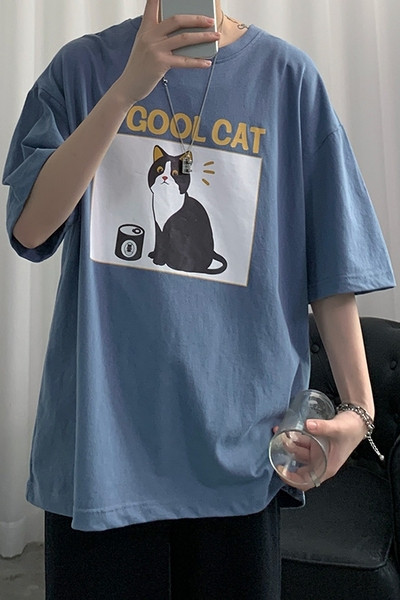 Muška majica s printom u boji - kat