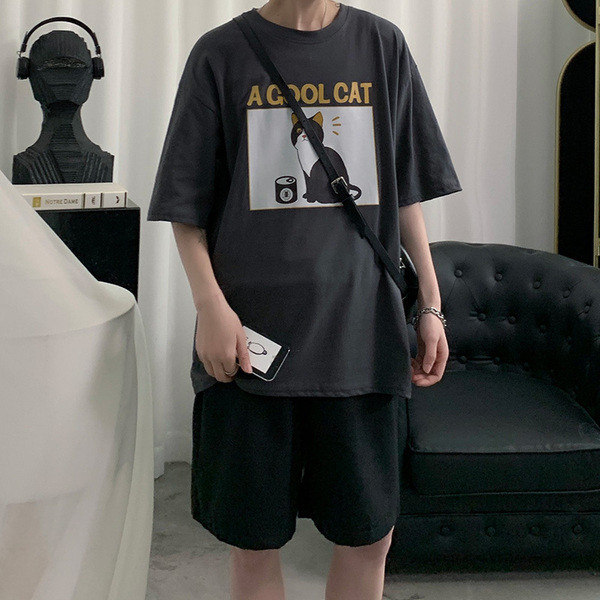 Muška majica s printom u boji - kat