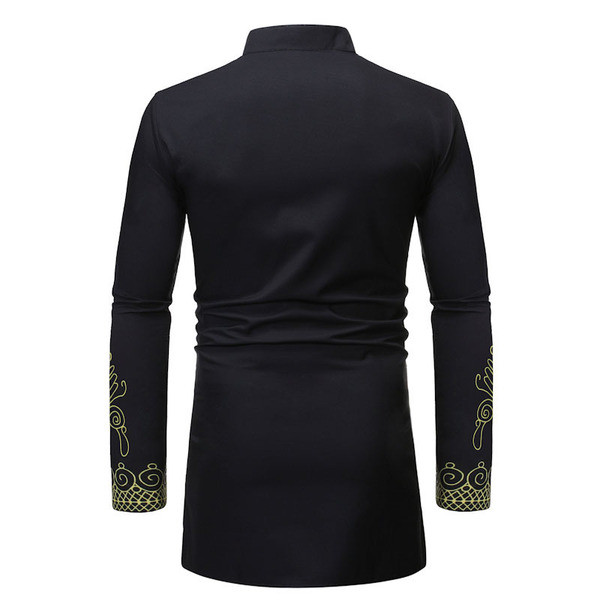 Ανδρικό μοντέρνο μακρύ πουκάμισο με μακριά μανίκια