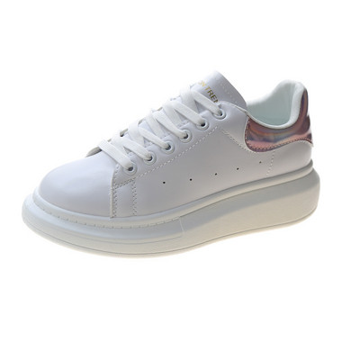 Νέο μοντέλο casual γυναικεία αθλητικά παπούτσια με κορδόνια σε λευκό χρώμα