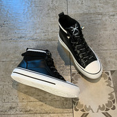 Γυναικεία casual αθλητικά παπούτσια από οικολογικό δέρμα και επίπεδη σόλα