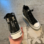 Vászon női tornacipő lapos talppal és cipzárral