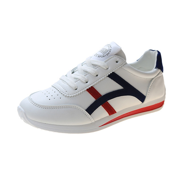 Νέο μοντέλο γυναικεία παπούτσια αθλητικά  από δέρμα eco με κορδόνια