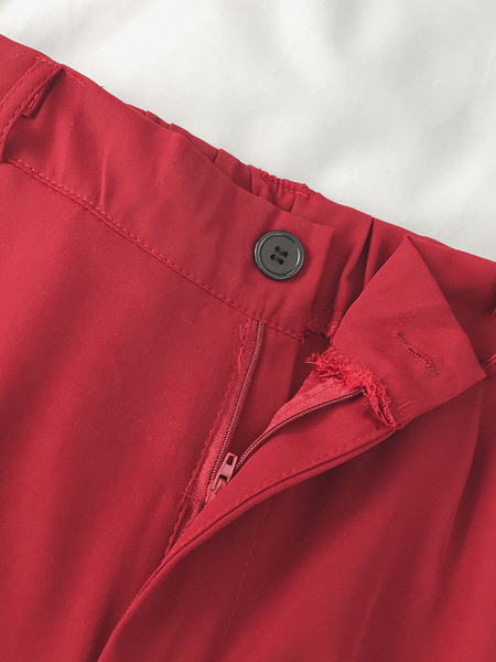 Sima női nadrág széles modell, magas derékkal