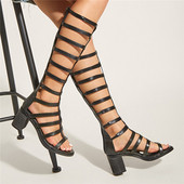 Elegantsed lukuga naiste kõrge kontsaga kingad