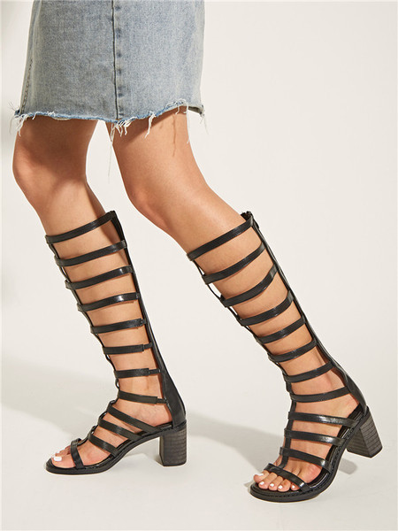 Elegantsed lukuga naiste kõrge kontsaga kingad