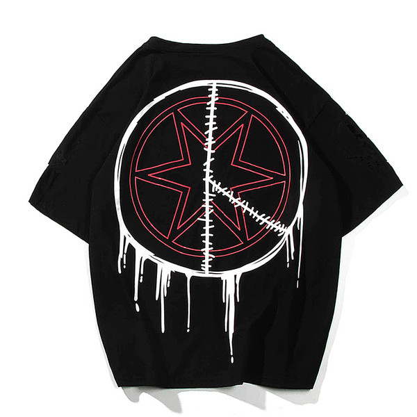 Laia mudeli suvine värvitrükiga t-särk