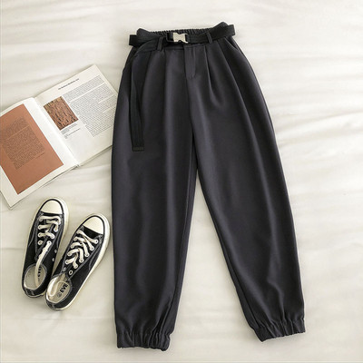 Γυναικείο παντελόνι με ζώνη και τσέπη