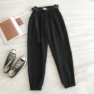 Γυναικείο παντελόνι με ζώνη και τσέπη