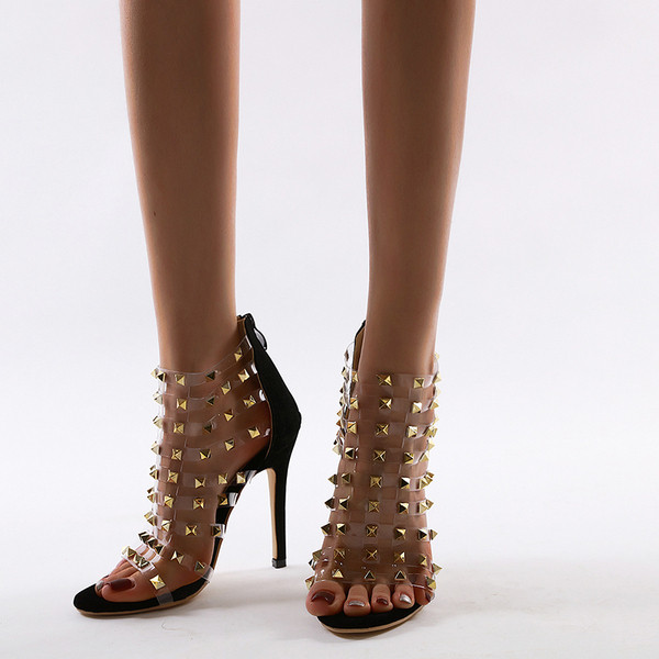 Κομψά γυναικεία παπούτσια με ψηλά τακούνια με τρουξ